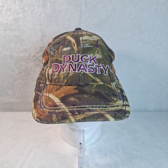 Official Duck Dynasty A&E Hat Cap Distressed Purple Camo Camouflage Adjustable - Picture 1 of 8